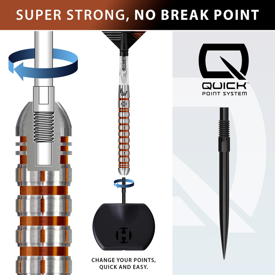 Harrows Luke Woodhouse Series 2 90% Tungsten QP Steel Tip Darts
