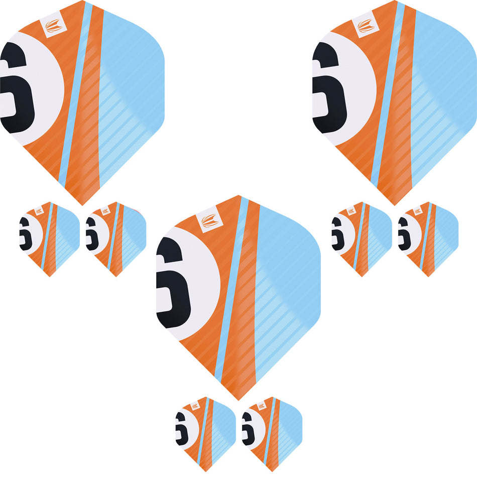 Chicane Pro.Ultra Orange No2 Dart Flights by Target