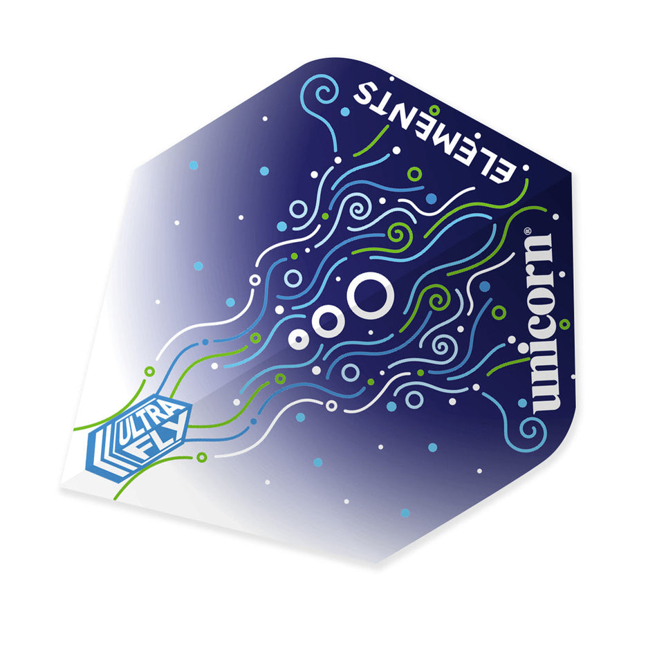 Unicorn Ultrafly Dart Flights Standard Elements Hydrostorm Blue