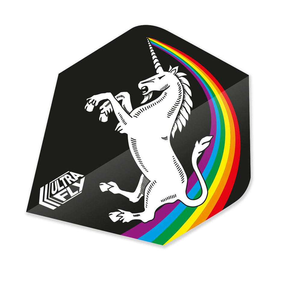 Unicorn Ultrafly Black Rainbow Dart Flights