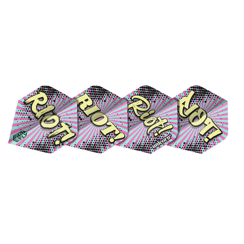 Ultrafly.100 RIOT Graffiti Standard Dart Flights by Unicorn