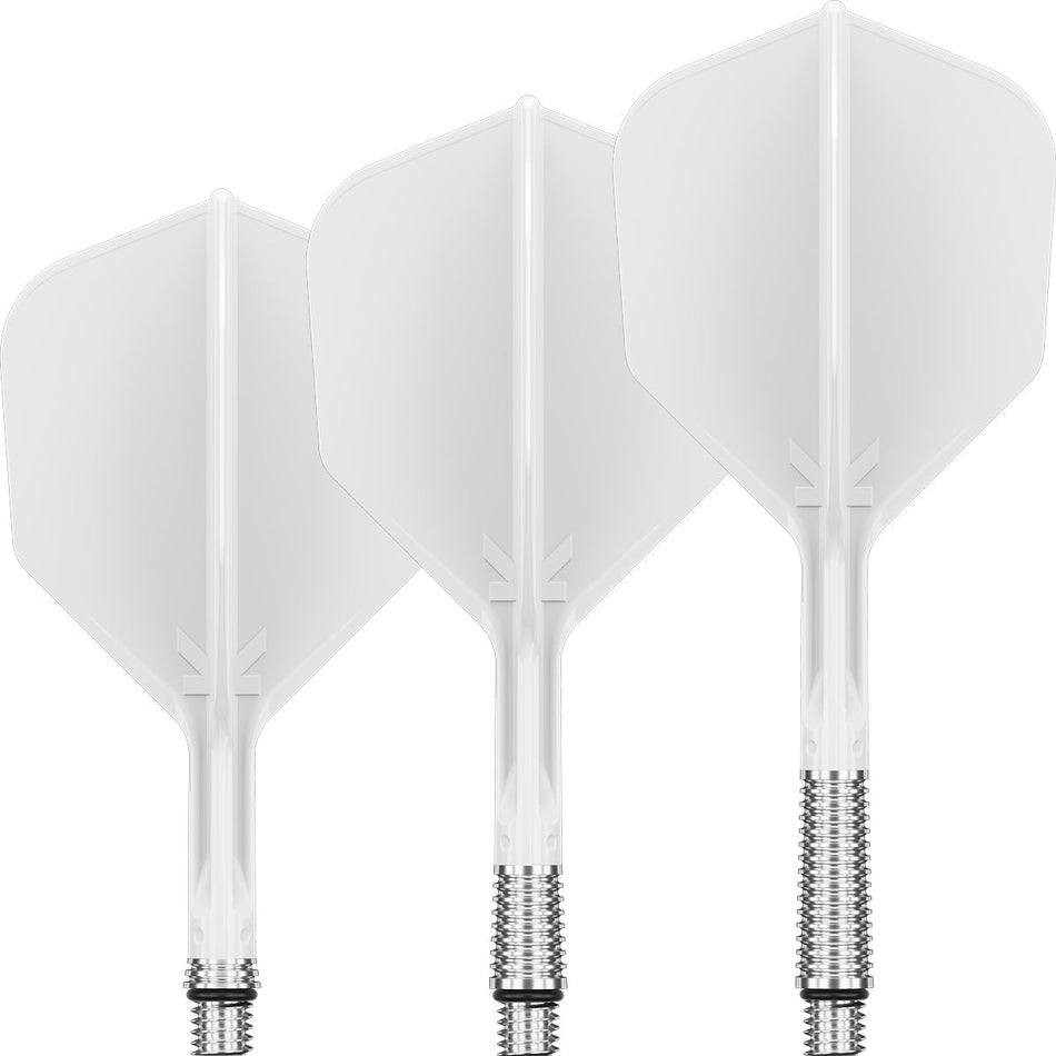 Target K-Shift White No6 Integrated Flights & Shafts