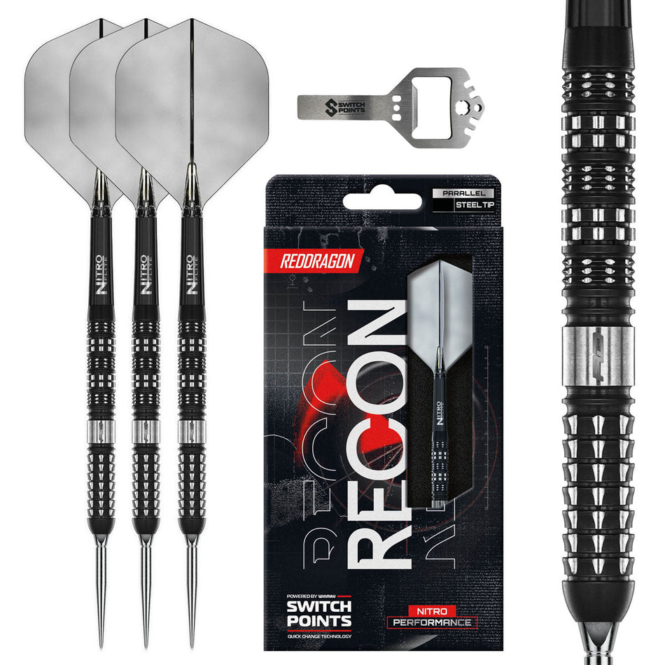 Red Dragon Recon Parallel Switch Point 90% Tungsten Steel Tip Darts