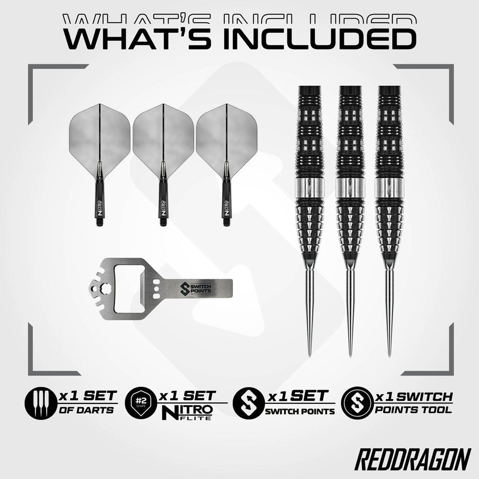 Red Dragon Recon Torpedo Switch Point 90% Tungsten Steel Tip Darts