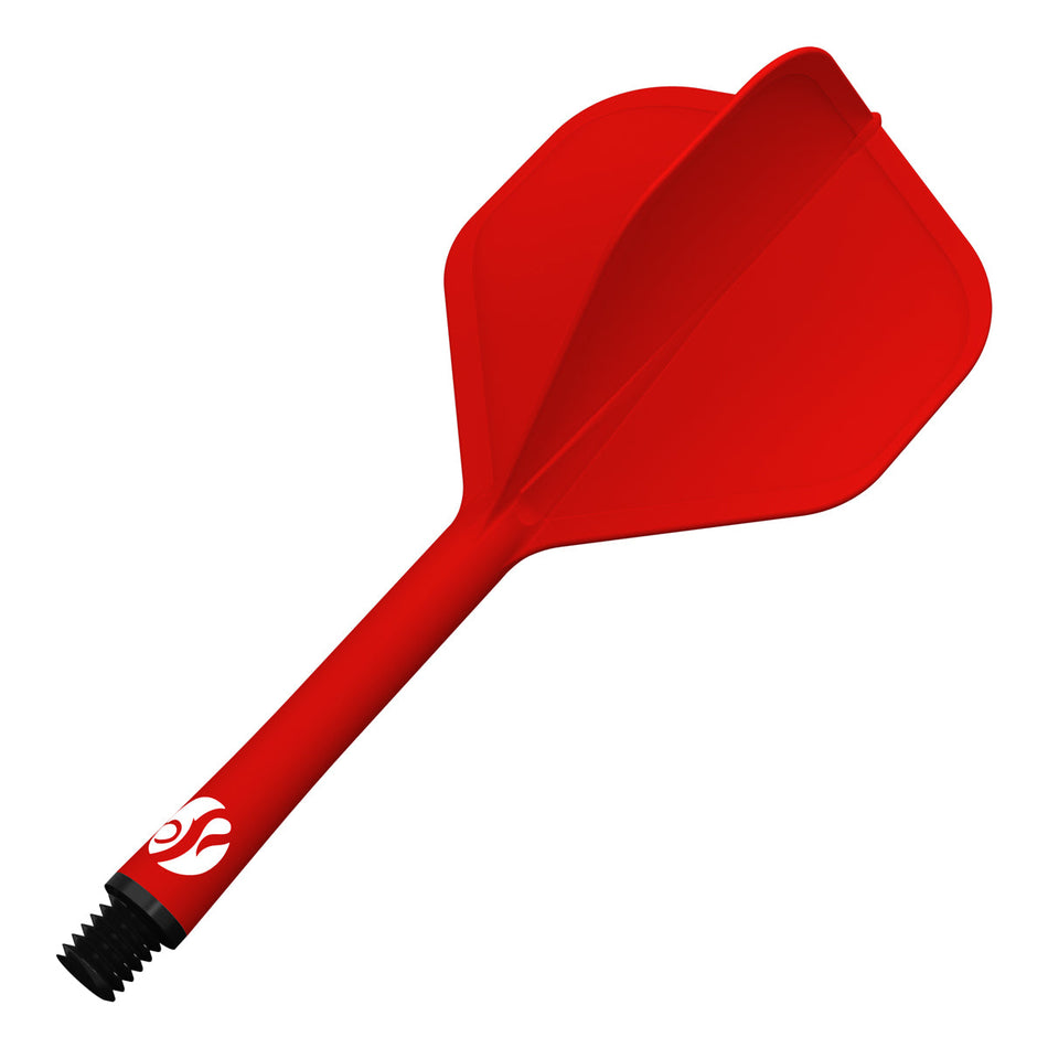 Flight Deck Red One Piece Dart Flight and Shaft System by Shot