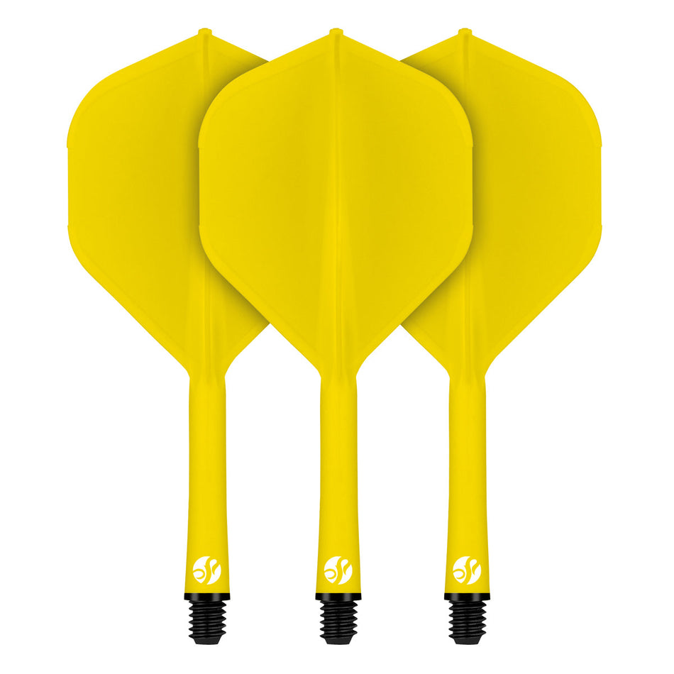 Flight Deck Yellow One Piece Dart Flight and Shaft System by Shot