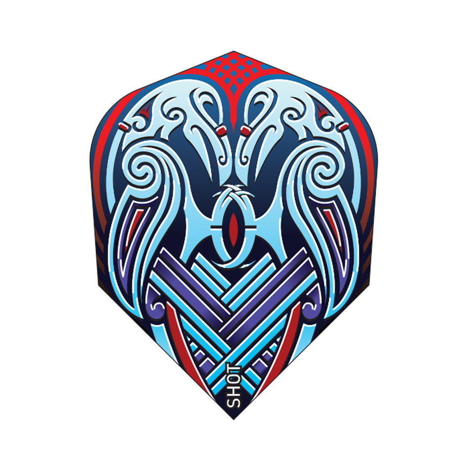 Viking Raven Dart Flight No6 Standard Blue by Shot