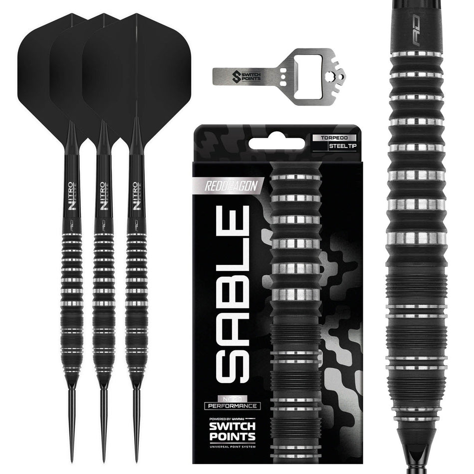 Red Dragon Sable Torpedo Switch Point 90% Tungsten Steel Tip Darts