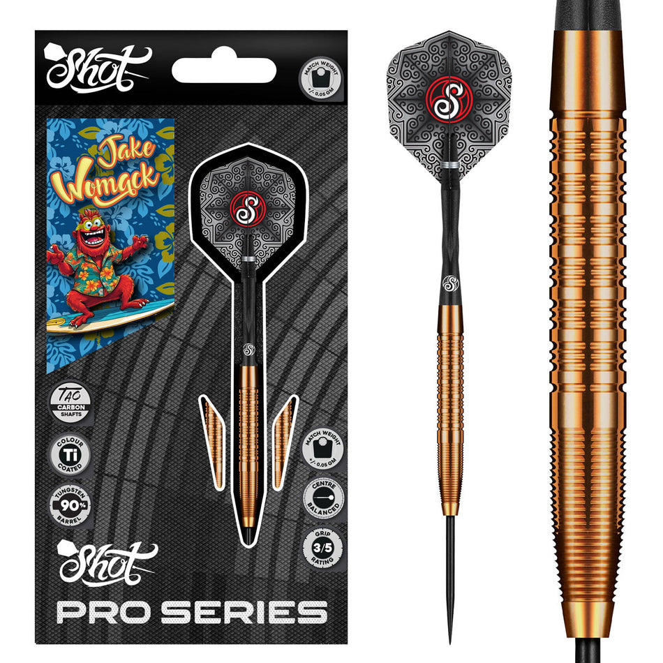 Shot Pro Series Jake Womack 90% Tungsten Steel Tip Darts