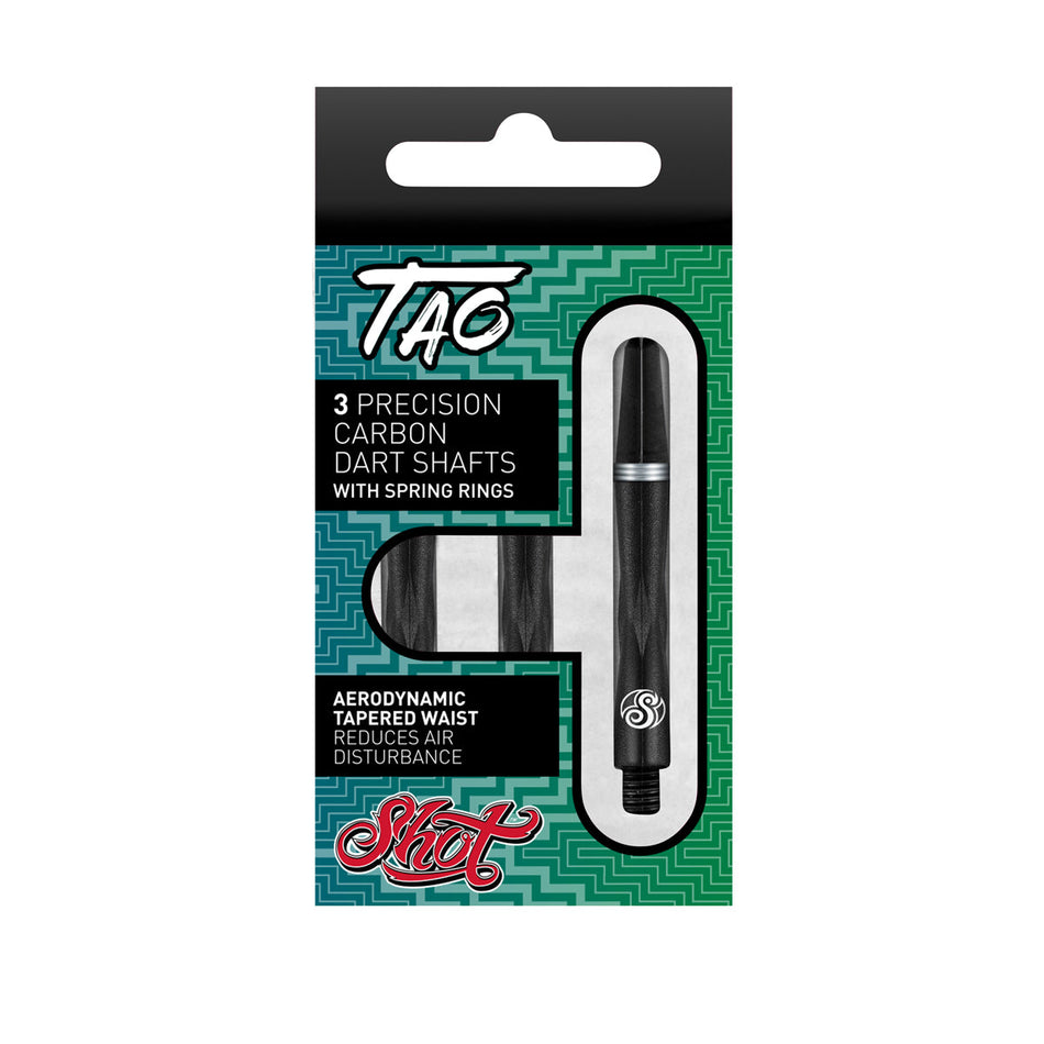 Tao Carbon Shaft with Spring Ring Dart Stems by Shot