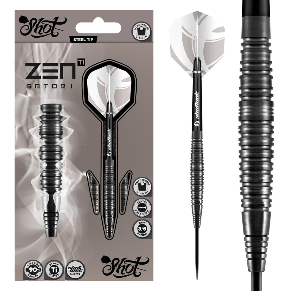 Zen Satori 90% Tungsten Steel Tip Darts by Shot