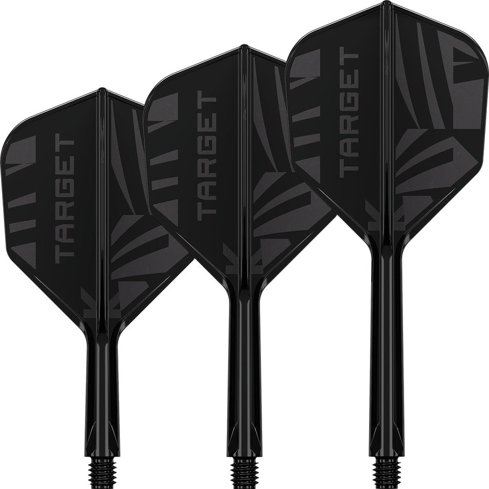 Target  Printed Black K-Flex Integrated Flights & Shafts No6