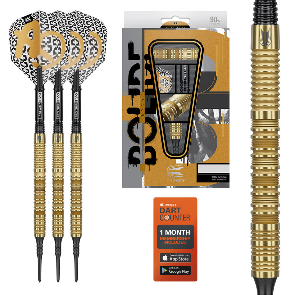 Target Bolide Envy 10 90% Tungsten Soft Tip Darts
