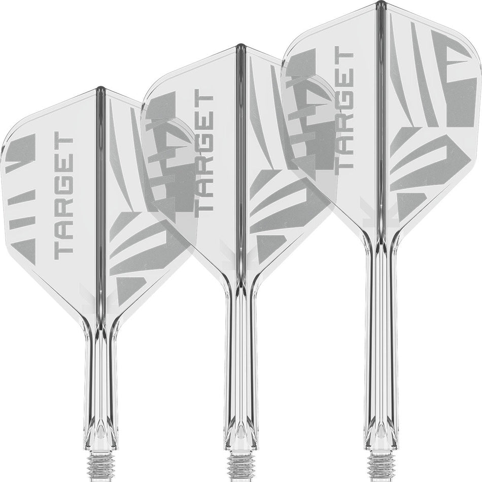 Target Printed Clear K-Flex Integrated Flights & Shafts No6