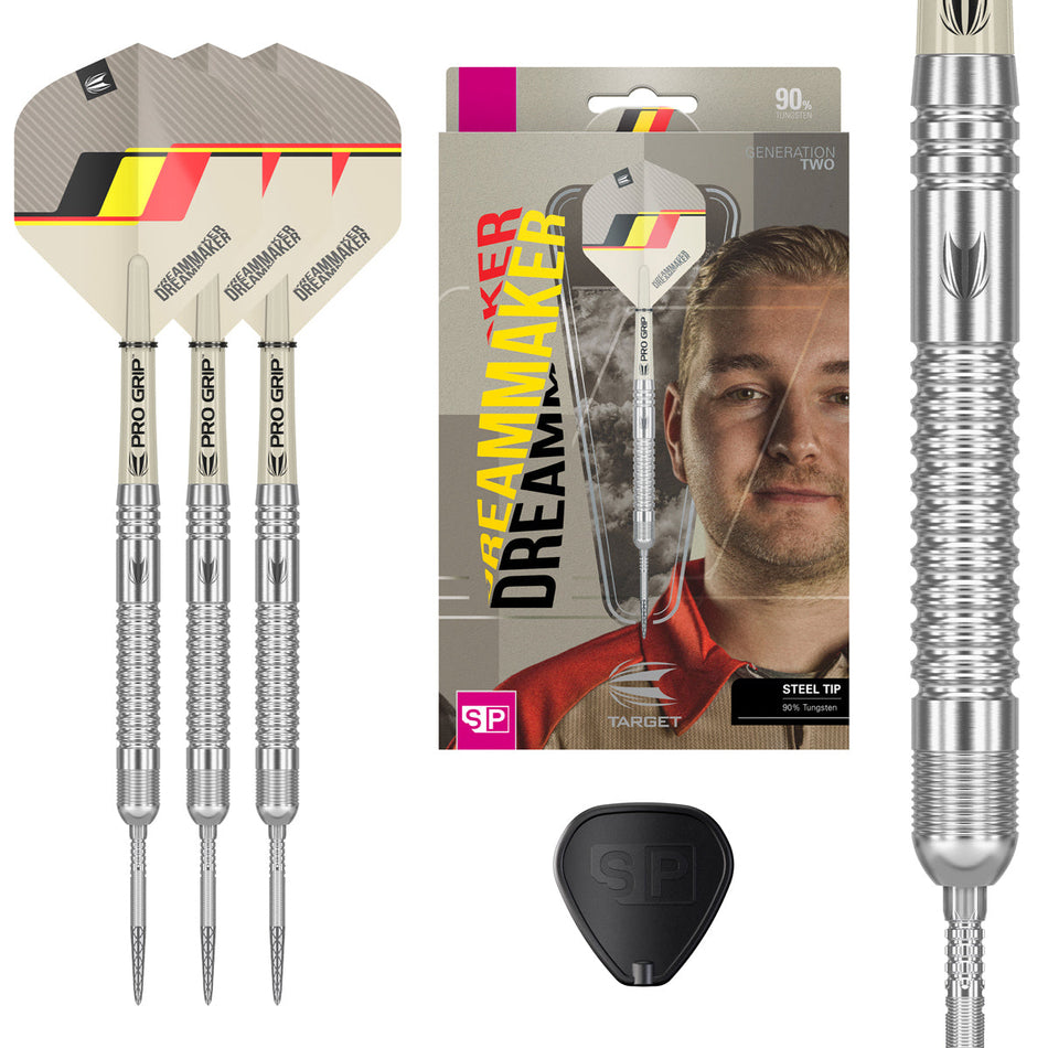 Dimitri van den Bergh G2 90% Tungsten SP Steel Tip Darts by Target