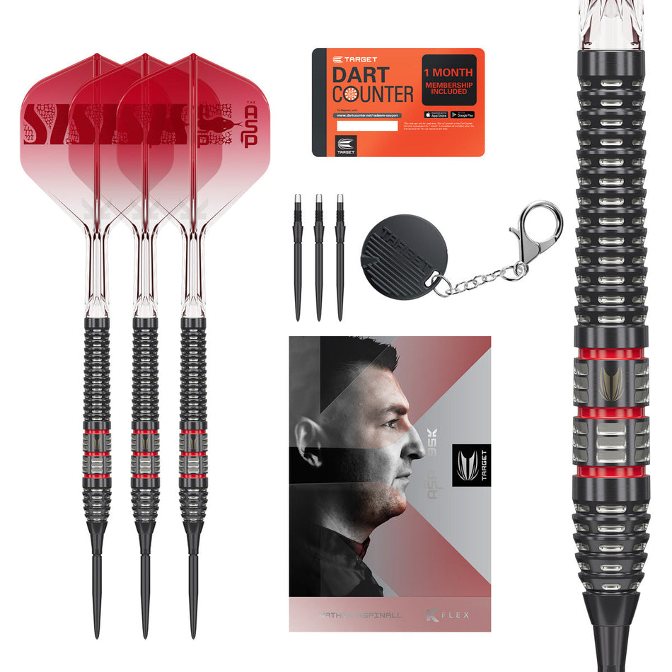 Target Nathan Aspinall Asp 95K 95% Tungsten Swiss Point Steel Tip Darts