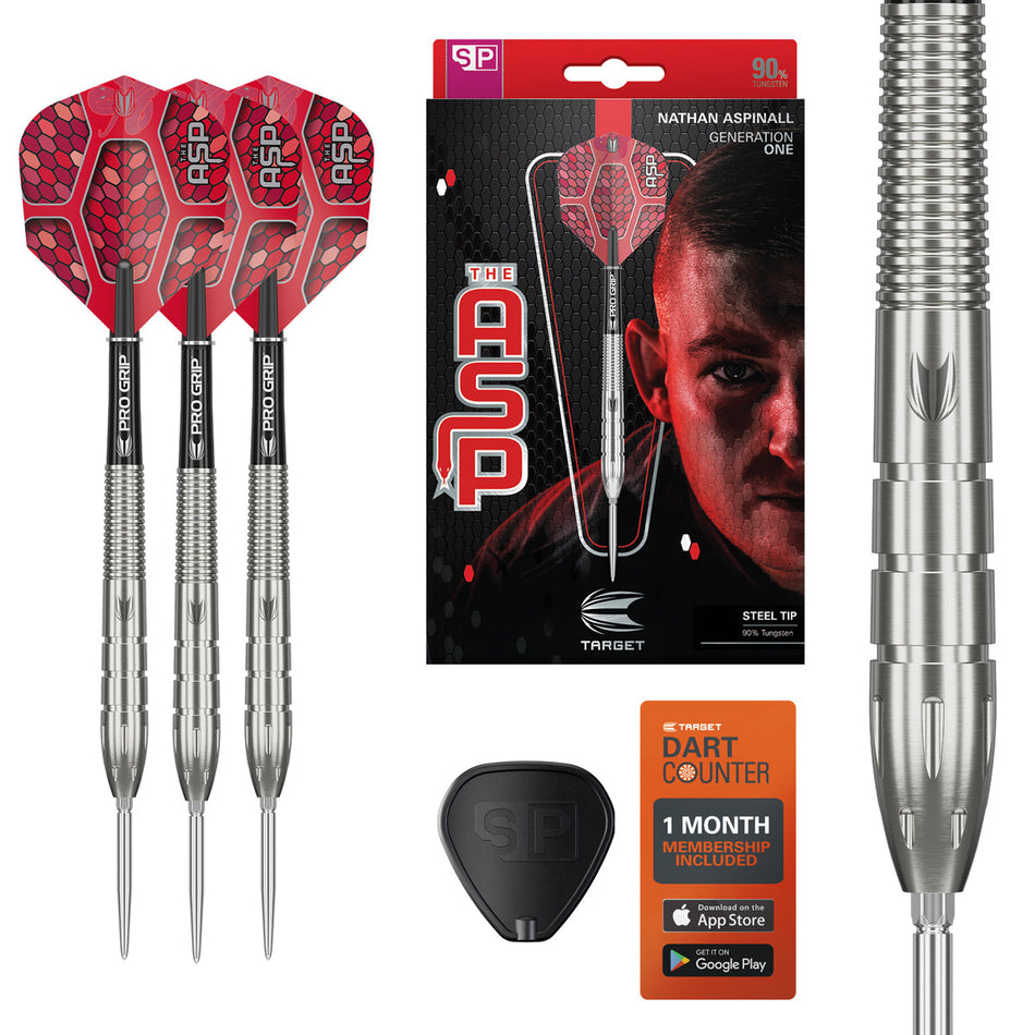Target Nathan Aspinall G1 Swiss Point 90% Tungsten Steel Tip Darts