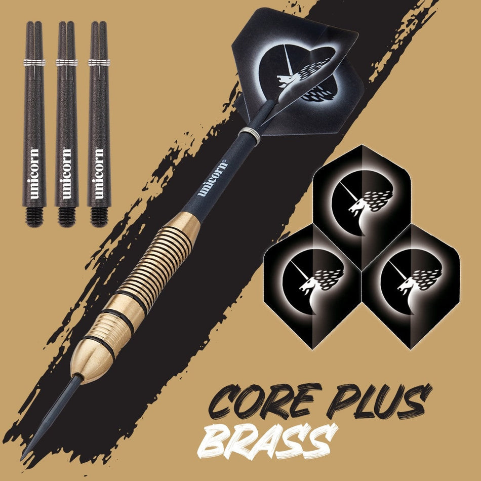Core Plus Brass Darts Style 2 Steel Tip Darts by Unicorn