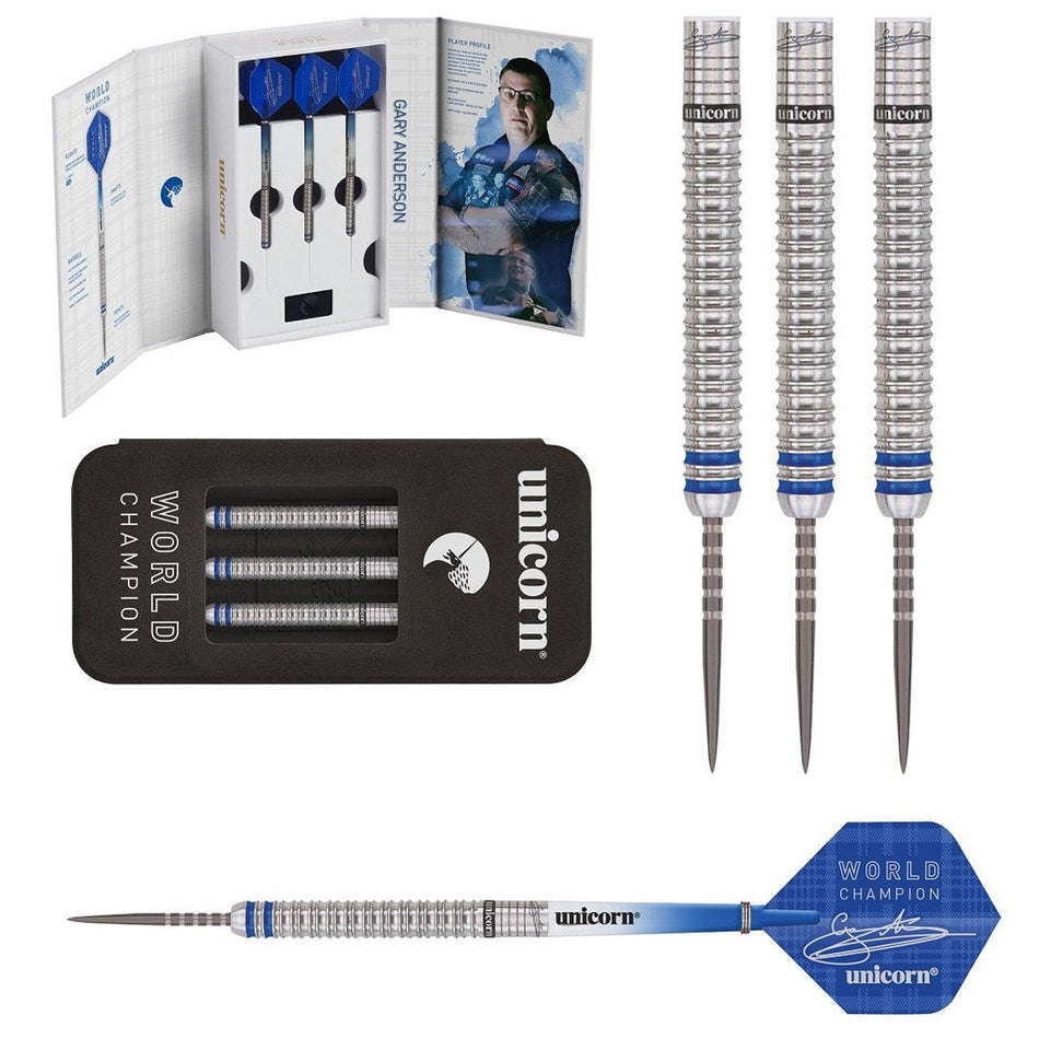 Gary Anderson Deluxe Player Edition Phase 3 World Champion Steel Tip Darts by Unicorn
