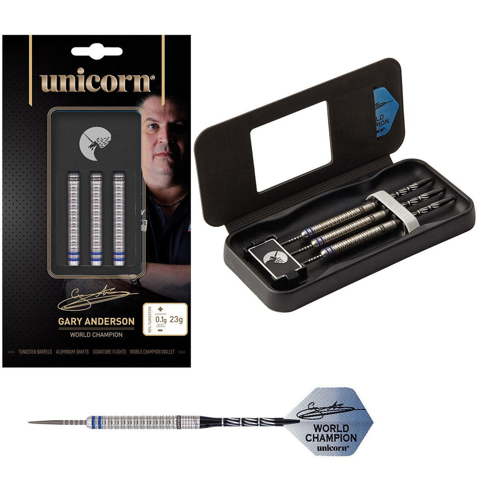 Gary Anderson Phase 3 World Champion Steel Tip Darts by Unicorn
