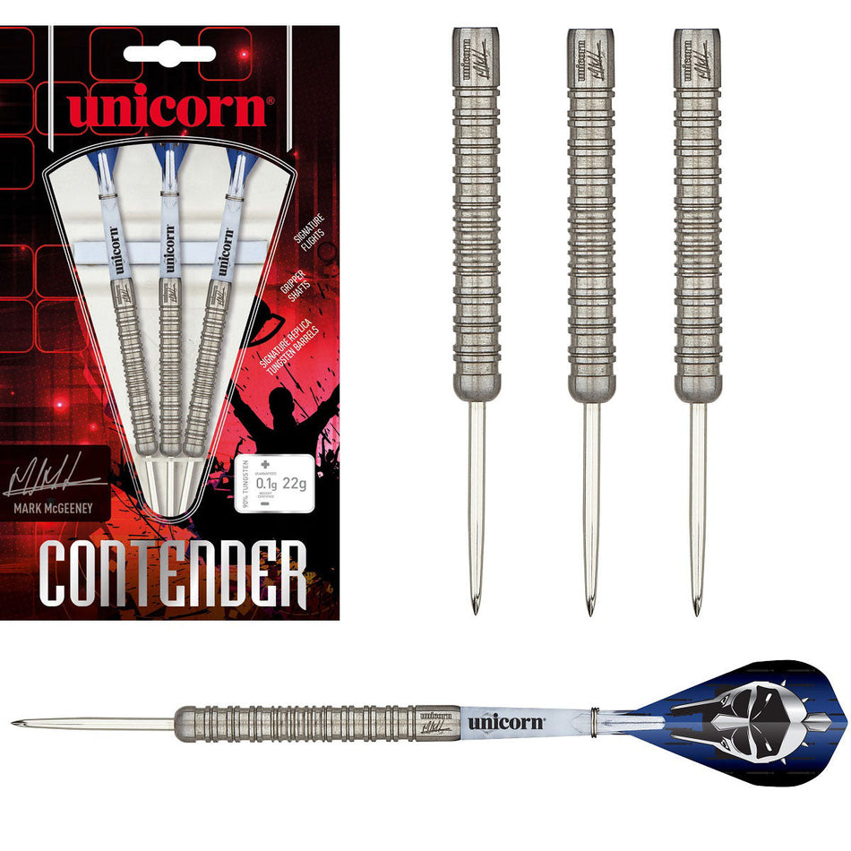 Mark McGeeney Contender 90% Tungsten Steel Tip Darts by Unicorn