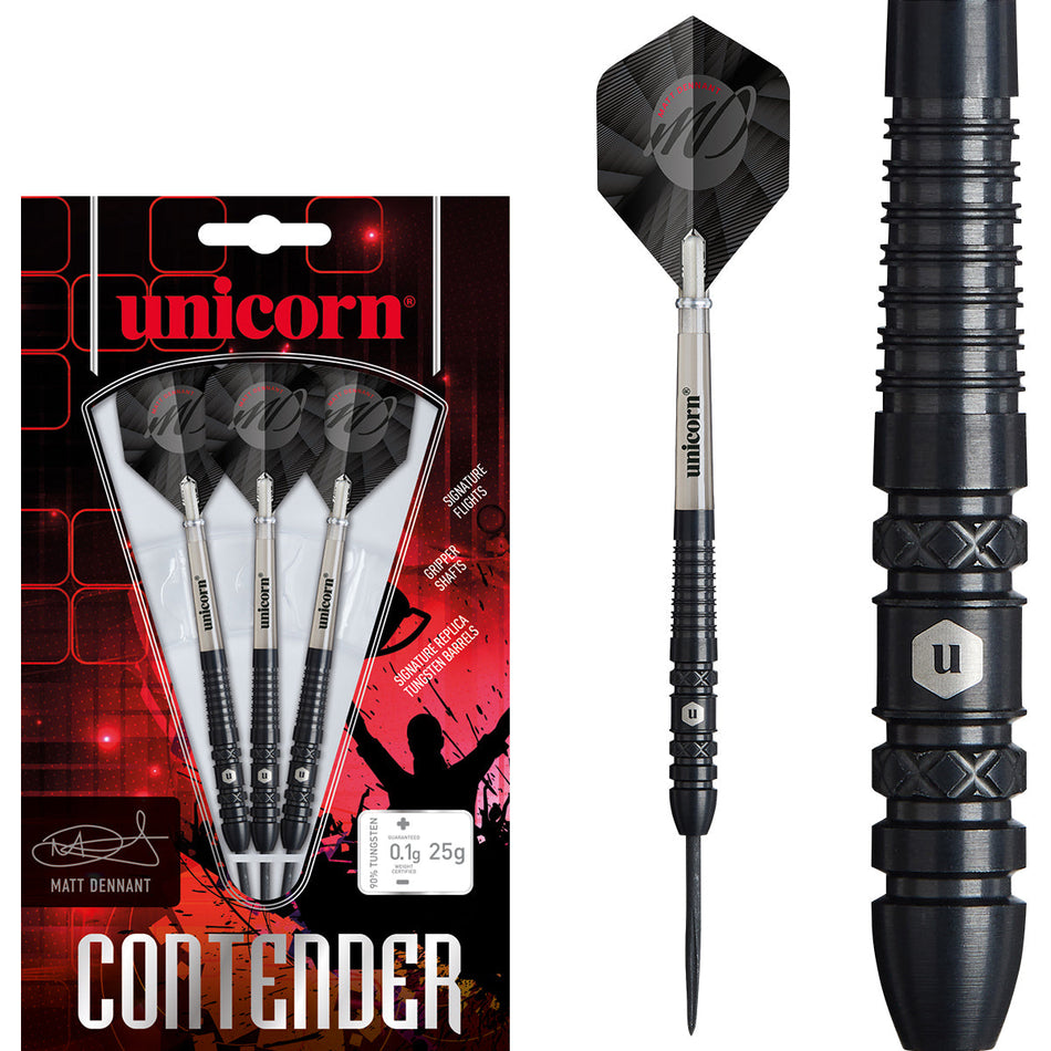 Unicorn Matt Dennant 90% Tungsten Steel Tip Darts