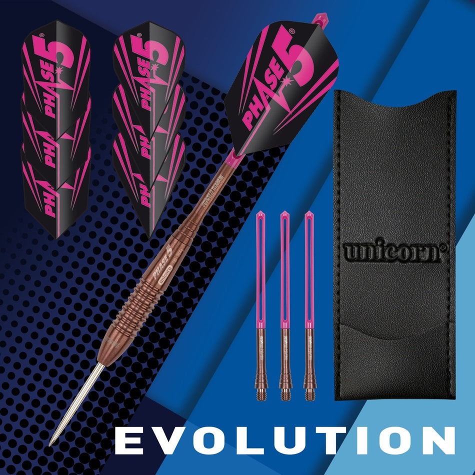 Unicorn Purist Phase 5 Rosso 95% Tungsten Steel Tip Darts
