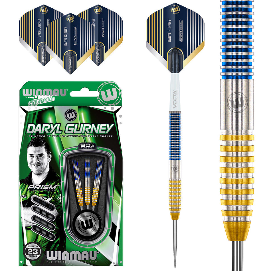 Winmau Daryl Gurney SC 1.0 Series 90% Tungsten Steel Tip Darts