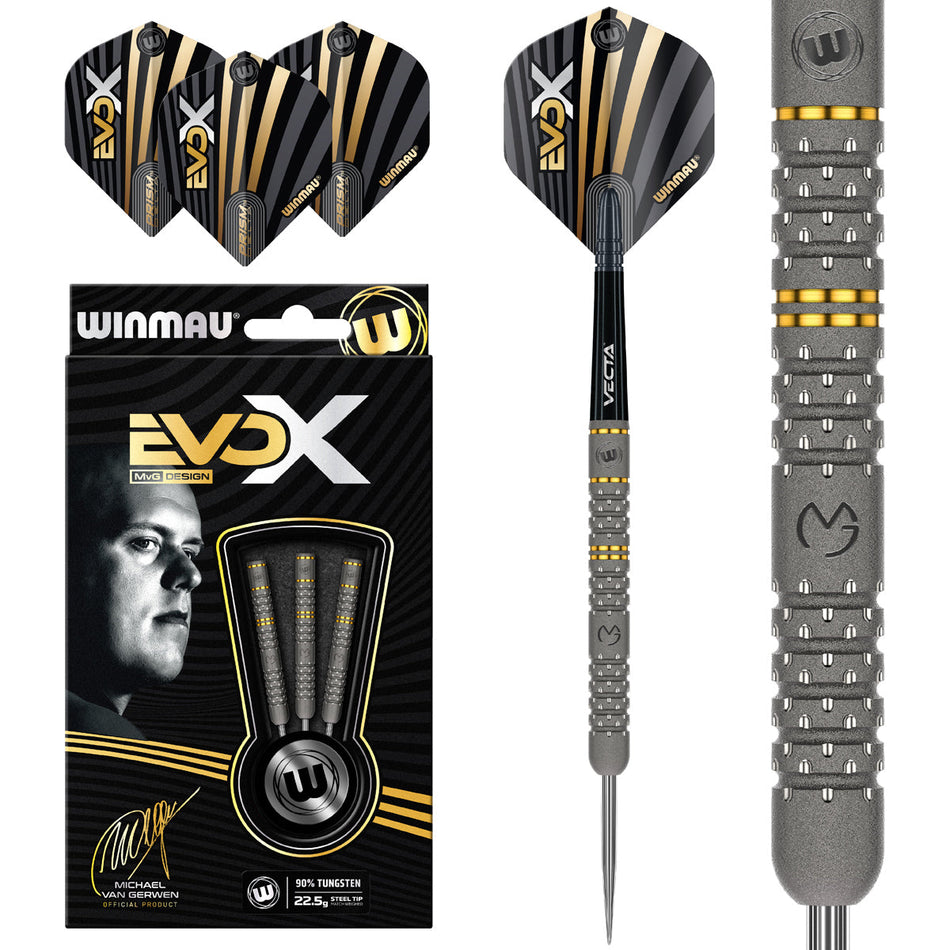 Winmau Michael van Gerwen MvG Evo X 90% Tungsten Steel Tip Darts